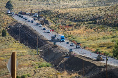 One way traffic control within project limits