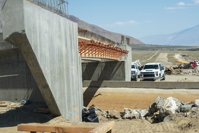 The southbound bridge is being constructed